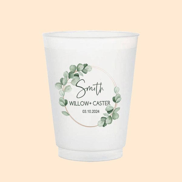 Gobelet en Plastique Personnalisé avec Texte Lot de 10 Gobelets Recyclables 350ml 450ml Cadeau Fête Mariage Bridal Shower pour Couple