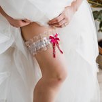 Jarretière Élastique Personnalisée avec Noms des Mariés et Date Cadeau de Mariage pour Mariée