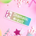 Personalizado colorido dramático signo de salida de madera divertido partido pasillo decoración de la pared regalo de cumpleaños para los amantes del 
