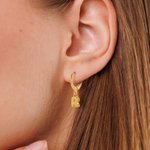 Spersonalizowane kolczyki Mini 3D Bubble Initial Letter Dangle Huggie Minimalistyczna biżuteria Prezent urodzinowy na rocznicę dla kobiet i dziewcząt