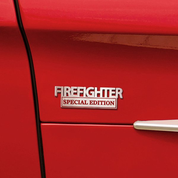 Personalized Adhesive Firefighter Car Emblem Badge with Texts Weather Resistant Car Accessories Gift for Firefighter