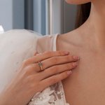 Personalized Dainty Birthstone Flower Cluster Ring with Zircon Minimalist Jewelry Birthday Anniversary Gift for Women