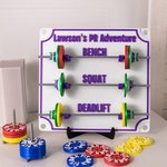 Mini tabellone rimovibile personalizzato per il sollevamento pesi con testo Regalo per la palestra di casa per l'allenatore amante del fitness