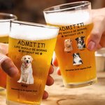 Personalisierter LIFE WOULD BE BORING WITHOUT ME Bierbecher mit 1-4 Haustierfotos Namen 470 ml Geburtstag Oktoberfest Geschenk für Tierliebhaber