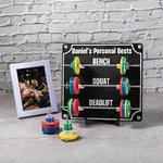 Mini tabellone rimovibile personalizzato per il sollevamento pesi con testo Regalo per la palestra di casa per l'allenatore amante del fitness