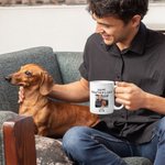 Personalisierte niedlichen Hund Happy Pawther's Day Becher mit Namen und Haustier Foto Geburtstag Vatertag Geschenk für Männer