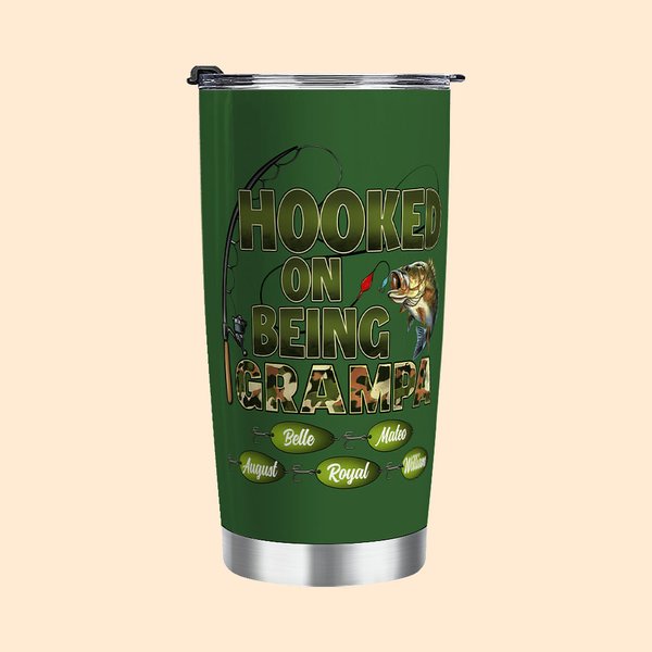 Gobelet 20oz personnalisé avec titre et 1 - 20 noms d'enfants Fête des grands-parents Cadeau de fête des pères pour papa grand-père