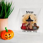 Personalisierte Oma Mama Hexe und GrandKids Kürbisse Vampir Acryl Plaque mit 1-6 Namen Halloween Geschenk für Mama Familie
