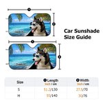 Personnalisé 1-3 Portrait d'animal de compagnie style plage pare-soleil de voiture avec nom Accessoires auto Voyage Cadeau d'anniversaire pour les amo