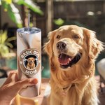 Vaso personalizado de 20oz con nombre y pajita para perro gato mamá y papá
