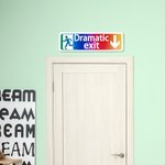 Personalizado colorido dramático signo de salida de madera divertido partido pasillo decoración de la pared regalo de cumpleaños para los amantes del 