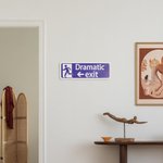 Personalizado colorido dramático signo de salida de madera divertido partido pasillo decoración de la pared regalo de cumpleaños para los amantes del 