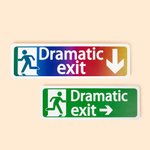 Personalizado colorido dramático signo de salida de madera divertido partido pasillo decoración de la pared regalo de cumpleaños para los amantes del 