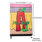 Personalized Pencil Apple A5 150 Pages PU Leather Cover Teacher Journal Notebook with Initial and Name Back to School Appreciation Gift for Teacher