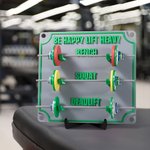 Mini tabellone rimovibile personalizzato per il sollevamento pesi con testo Regalo per la palestra di casa per l'allenatore amante del fitness