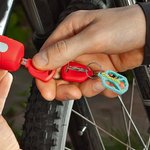 Personalized 3D Printed Multicolour Mountain Bike Pedal Keychain with Name Cycling Accessory Race Gift for Cyclists Cycling Lover