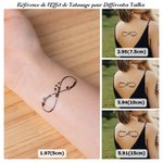 Lot de Tatouages Temporaires Personnalisés avec Noms Tatouages d'Étiquette Imperméables Design d'Infini Cadeaux Anniversaire Fête pour Famille Amis