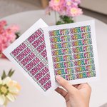 Personalized Colourful Dalmatian Dots Self-adhesive Name Stickers Back to School Appreciation Gift for Boy Girl Teacher