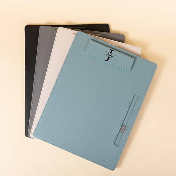 Personalised Multicolour Portable A4 Clipboard with Initial Name and Pen Holder School Essentials Back to School Teacher's Day Gift for Teacher