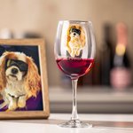 Verre à vin à pied court avec nom Cadeau pour l'amour de votre chien ou de votre chat