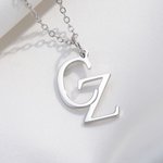 Personalizada Minimalista Doble entrelazados iniciales colgante collar de cumpleaños Aniversario San Valentín Día de regalo para las mujeres