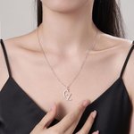 Personalizada Minimalista Doble entrelazados iniciales colgante collar de cumpleaños Aniversario San Valentín Día de regalo para las mujeres