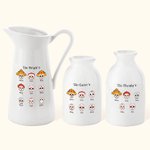 Personalized Sugar Skull Family Ceramic Vase with 1-9 Names Home Decor Day of the Dead Gift for Mom Grandma