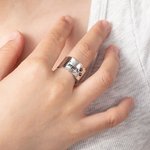 Anillo Personalizado Martillado Ajustable con Nombre y Texto en Memoria de la Pérdida de una Mascota Regalo para los Amantes de las Mascotas Gato Perro