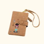 Portafoglio in pelle PU personalizzato con nome fiore di nascita e personaggio banconote portacarte regalo di compleanno per donne