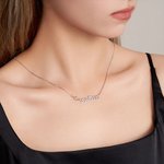 Gepersonaliseerde Thaise Naam Hanger Ketting met Geboortesteen Thailand Laos Naambordje Sieraden Verjaardag Verjaardag Cadeau voor Vrouwen