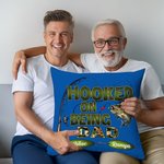 Personalizado Hooked On Being Papa Tema Pesca Funda Almohada con Nombres Camuflaje Decoración del Hogar Cumpleaños Día de los Abuelos para Papá Abuelo