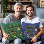 Personalizado Hooked On Being Papa Tema Pesca Funda Almohada con Nombres Camuflaje Decoración del Hogar Cumpleaños Día de los Abuelos para Papá Abuelo