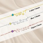 Gepersonaliseerde Thaise Naam Hanger Ketting met Geboortesteen Thailand Laos Naambordje Sieraden Verjaardag Verjaardag Cadeau voor Vrouwen