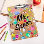 Personalized Erasable Cartoon Acrylic Clipboard with Name Back to School Teacher’s Day Gift for Teacher