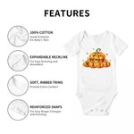 Personalized Pumpkin My 1st Halloween 100% Cotton Baby Bodysuit with Name Halloween Gift for Baby Newborn