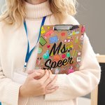 Personalized Erasable Cartoon Acrylic Clipboard with Name Back to School Teacher’s Day Gift for Teacher