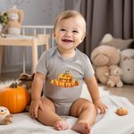 Personalized Pumpkin My 1st Halloween 100% Cotton Baby Bodysuit with Name Halloween Gift for Baby Newborn