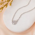 Personalized Minimalist Dainty Birth Flower Necklace with Birthstone Family Jewellery Birthday Gift for Women