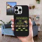 Gepersonaliseerde Hooked On Being Papa Vissen Thema Slim Telefoonhoesje Beschermhoesje voor iPhone met Namen Verjaardag Grootouderdag voor Papa Opa