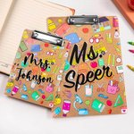 Personalized Erasable Cartoon Acrylic Clipboard with Name Back to School Teacher’s Day Gift for Teacher