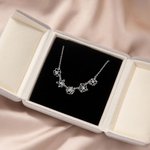 Personalized Minimalist Dainty Birth Flower Necklace with Birthstone Family Jewellery Birthday Gift for Women