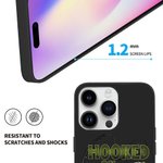 Gepersonaliseerde Hooked On Being Papa Vissen Thema Slim Telefoonhoesje Beschermhoesje voor iPhone met Namen Verjaardag Grootouderdag voor Papa Opa