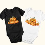 Personalized Pumpkin My 1st Halloween 100% Cotton Baby Bodysuit with Name Halloween Gift for Baby Newborn