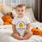 Gepersonaliseerde schattigste coolste liefste pompoen in de patch 100% katoen baby rompertje met naam Baby Shower Halloween cadeau voor pasgeborenen