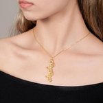 Personalized Dog Cat Paw Wing Necklace with 1-12 Names Birthday Jewelry Gift for Women