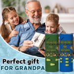 Personalized Funny Hooked On Being Papa 20oz Skinny Tumbler with 1-20 Names Grandparents Day Father's Day Gift for Grandpa Dad