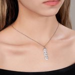 Personalized Dog Cat Paw Wing Necklace with 1-12 Names Birthday Jewelry Gift for Women