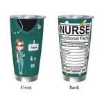 Gobelet Étanche Personnalisé avec Personnage Nom Titre Motif Stéthoscope Cadeau Remerciement Anniversaire pour Médecin Infirmière Personnel Médical