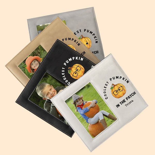 Marco de fotos de piel personalizado con nombre para pared o mesa Regalo de cumpleaños de Halloween para niños