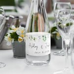 Personalized Eucalyptus Theme Wedding Water Bottle Labels Set of 30 Engagement Bridal Shower Party Gift
